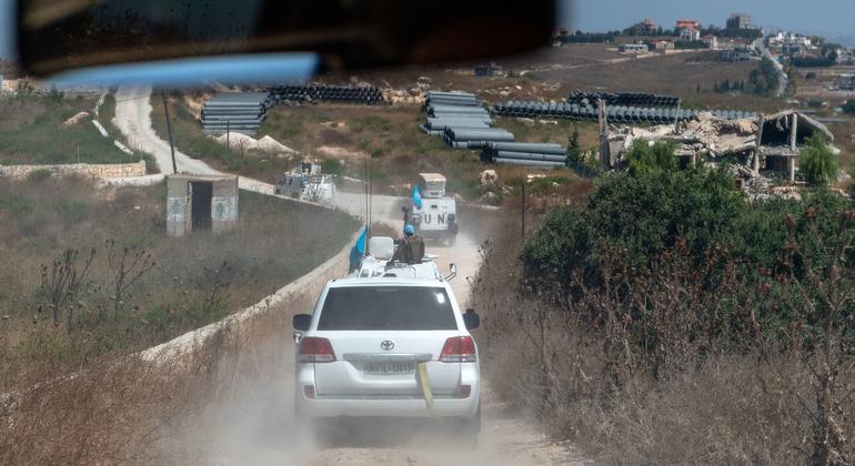 Comboio da Unifil na Linha Azul Comboio da Unifil na Linha Azul