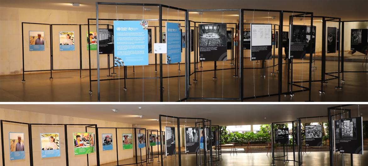 A exposição “Construindo Nosso Futuro Juntos” apresenta 80 fotos da ONU. A exposição “Construindo Nosso Futuro Juntos” apresenta 80 fotos da ONU.