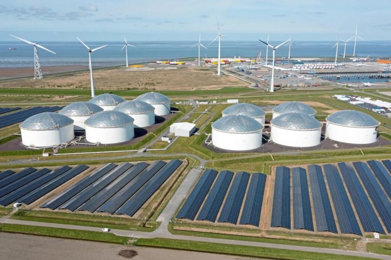 Produção de energia eólica na Holanda