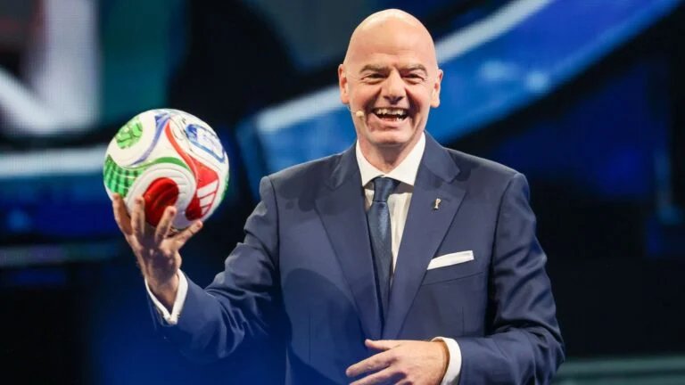 Gianni Infantino, presidente da FIFA, em evento da Copa